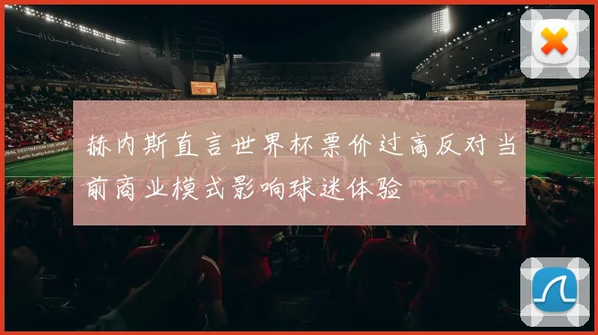 赫内斯直言世界杯票价过高反对当前商业模式影响球迷体验